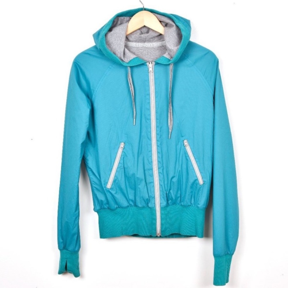 Lululemon Teal 'Swell' Women's Reversible Jacket Rare Sz 8
